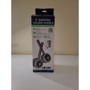 Drive Adjustable Medical Swivel Walker Wheel with Lock, 5", Gray, 10118SV
